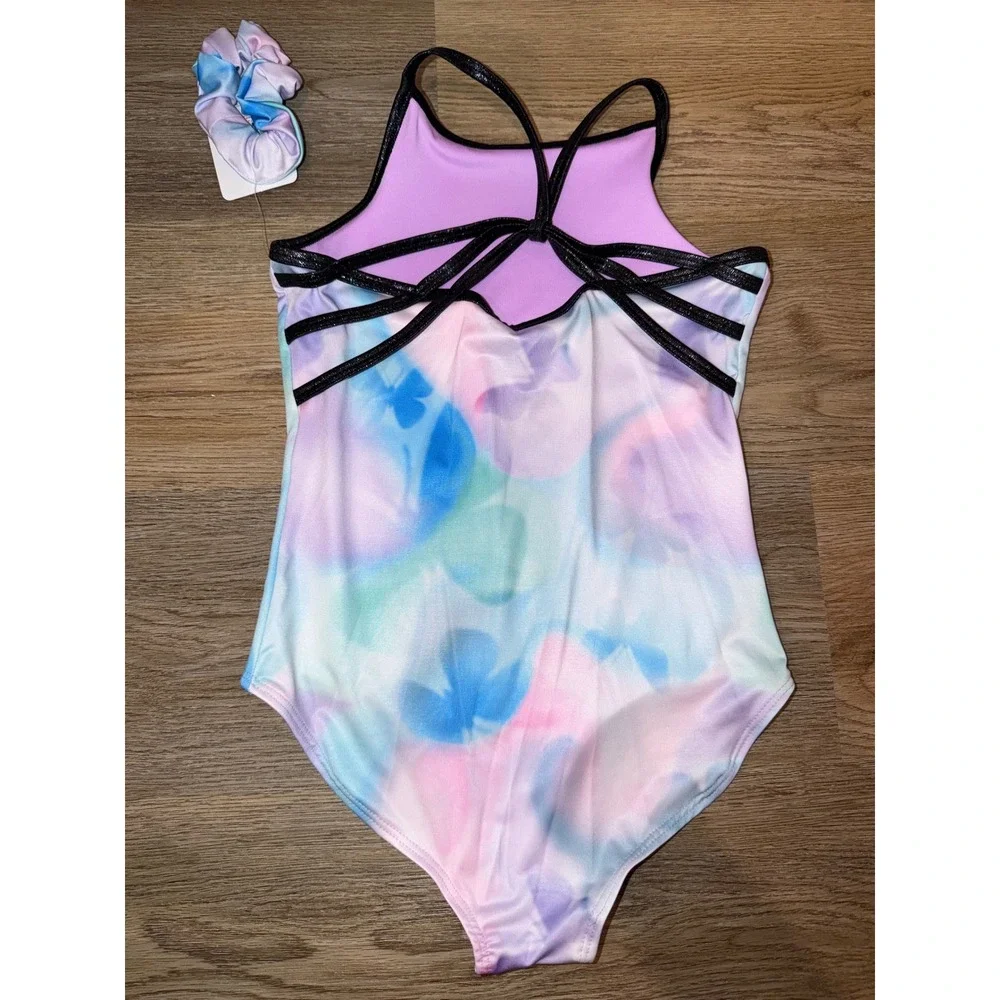 Girls Leotard with Scrunchie L 12/14